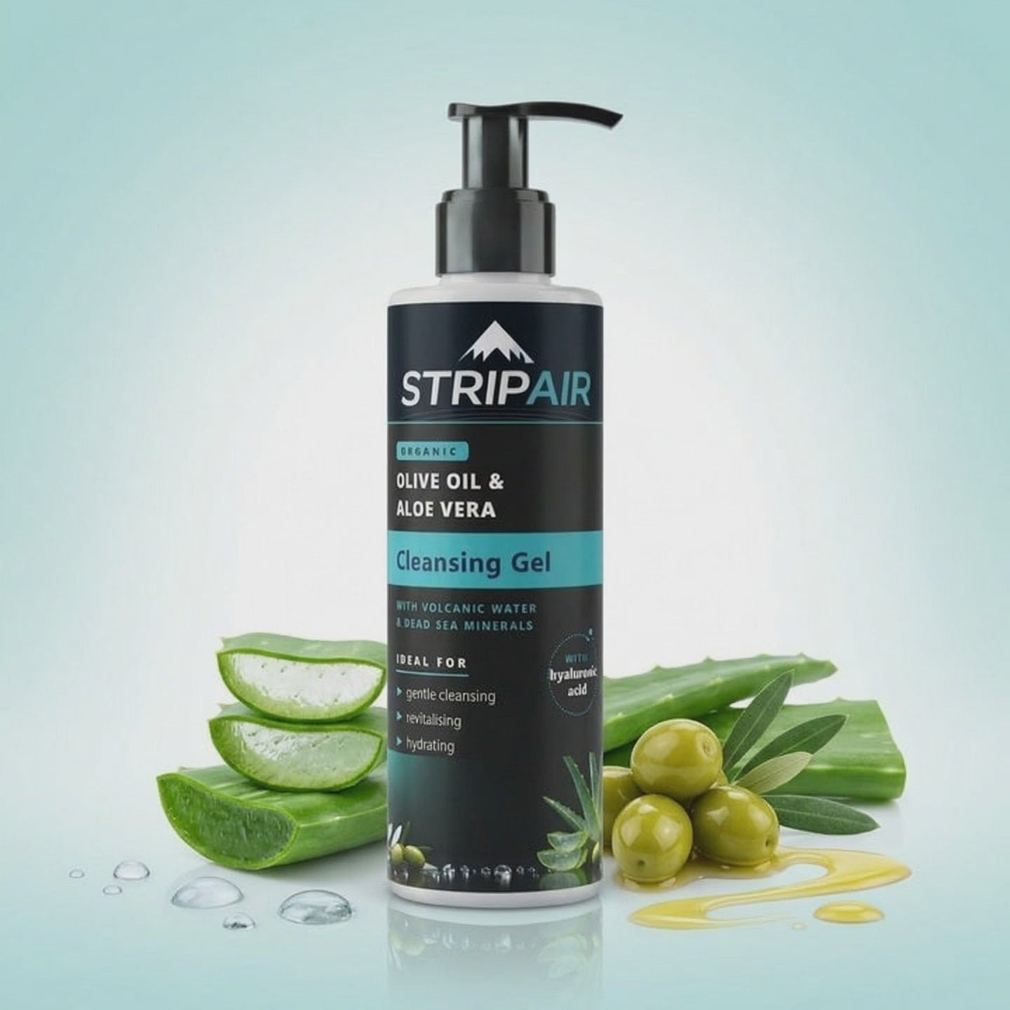 Strip Air Cleansing Gel — aloe vera & olives